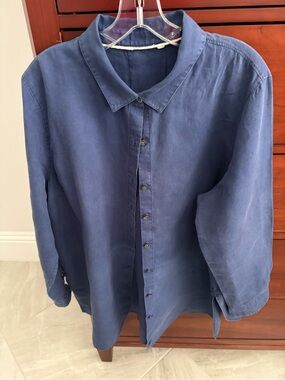 Tommy Bahama Coastalina Linen Shirt- Blue XL